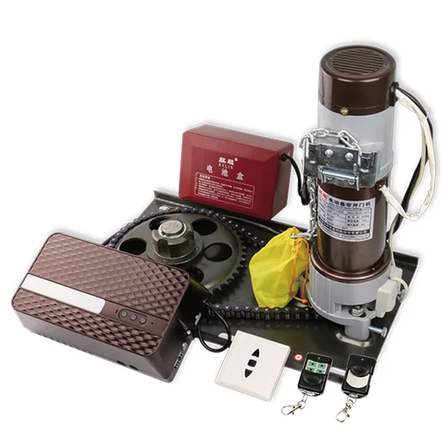 DC with battery 500kg 600kg rolling door motor anlin remote control