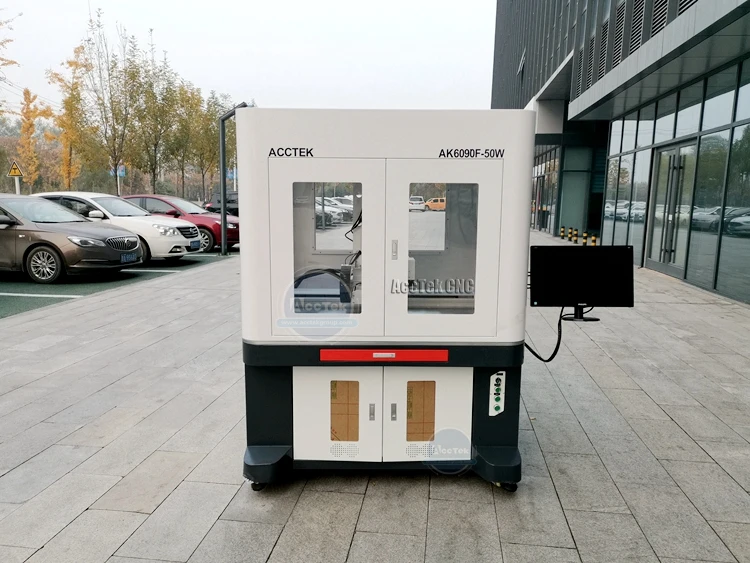  Acctek низкая стоимость лазерная маркировка для продажи высокое качество cnc волоконная маркировочная машина цена AK6090F в