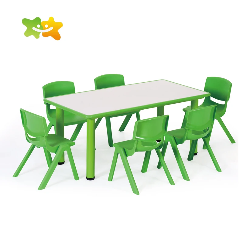Preschool Kids Furniture Plastic Table Plastic Chair For Kindergarten Furniture