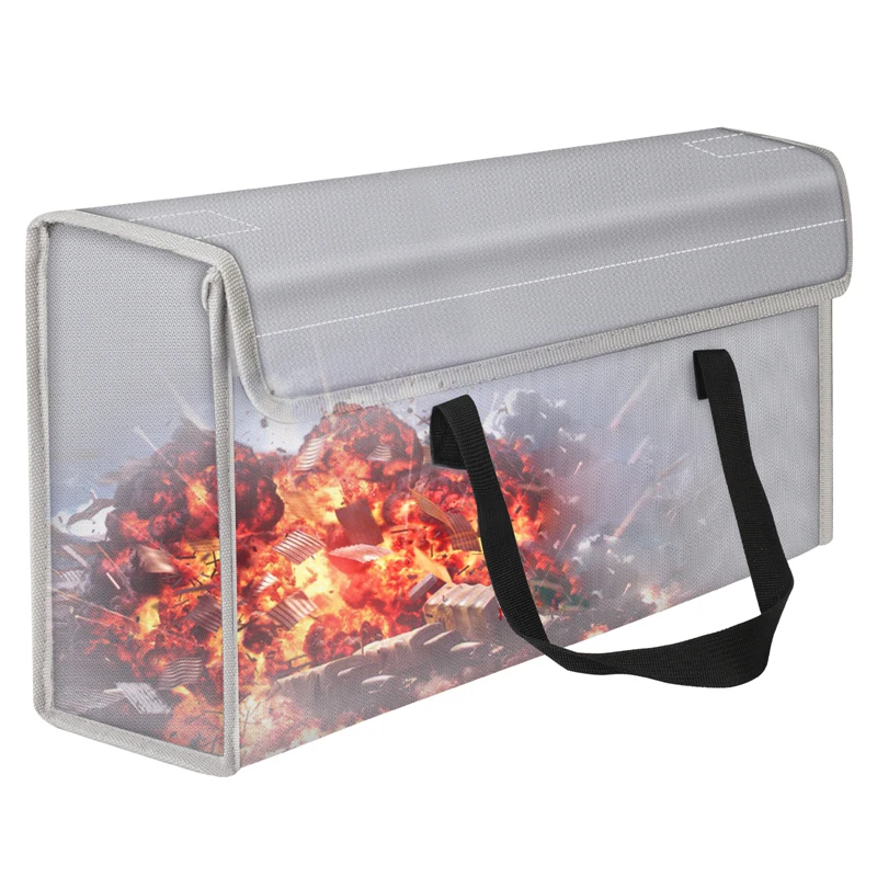Outdoor Power Packaging Fireproof Battery Storage Bag Fire Retardant Explosion Proof Safe Carrying Bag for E-Bike Battery