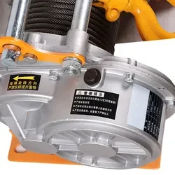 220V 380V CDK wire rope electric winch with red emergency stop button