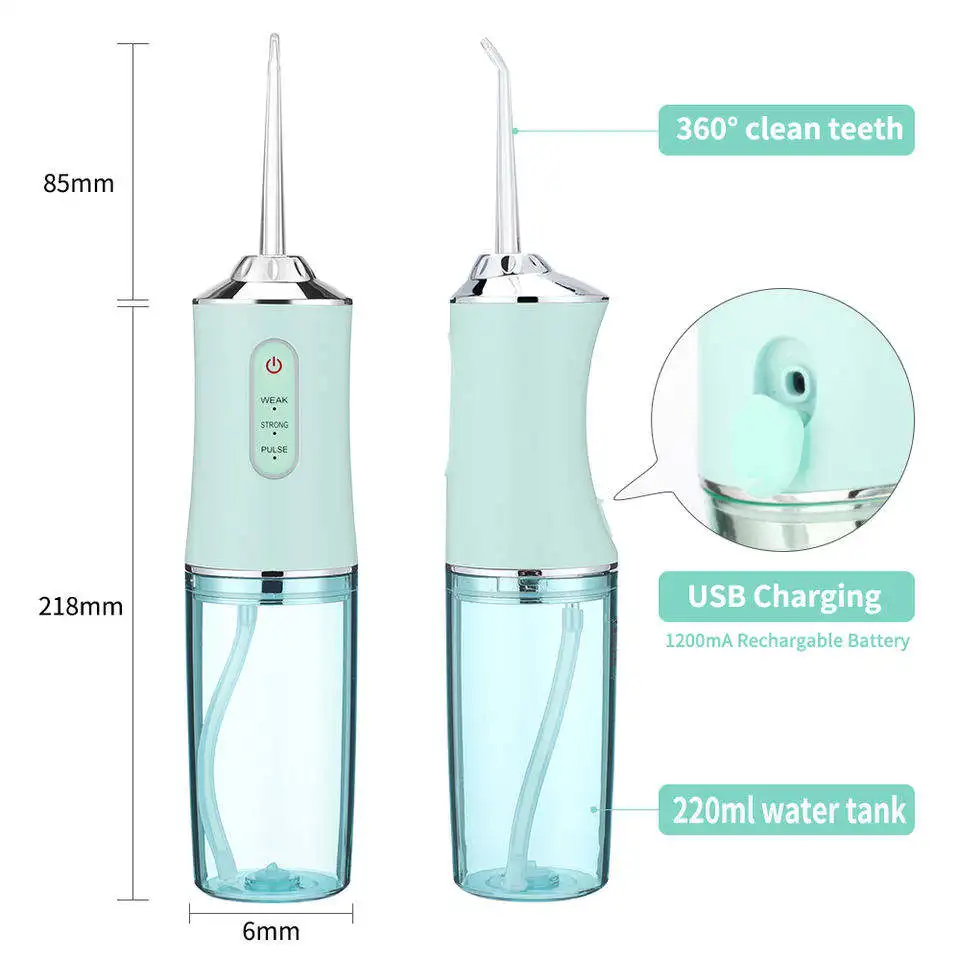 Portable Oral Irrigator Cordless tooth cleaner electric dental cleaning device household water jet flosser oral plaque cleaner