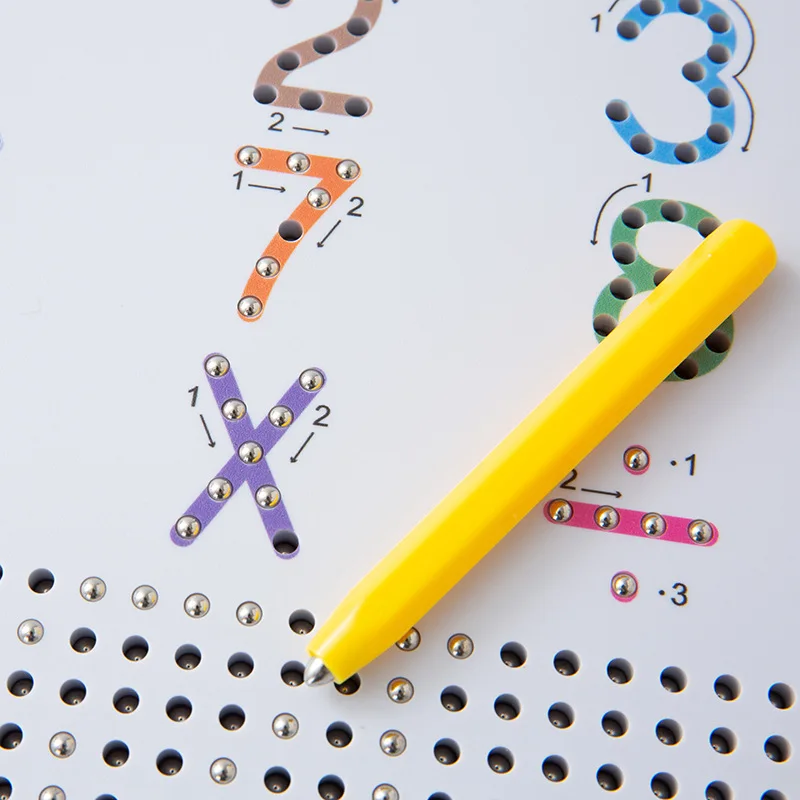 Kids magnetic drawing board Magnetic Double-Sided Tracing Board With Alphabet Letter ABC and Numbers and lowcase abc