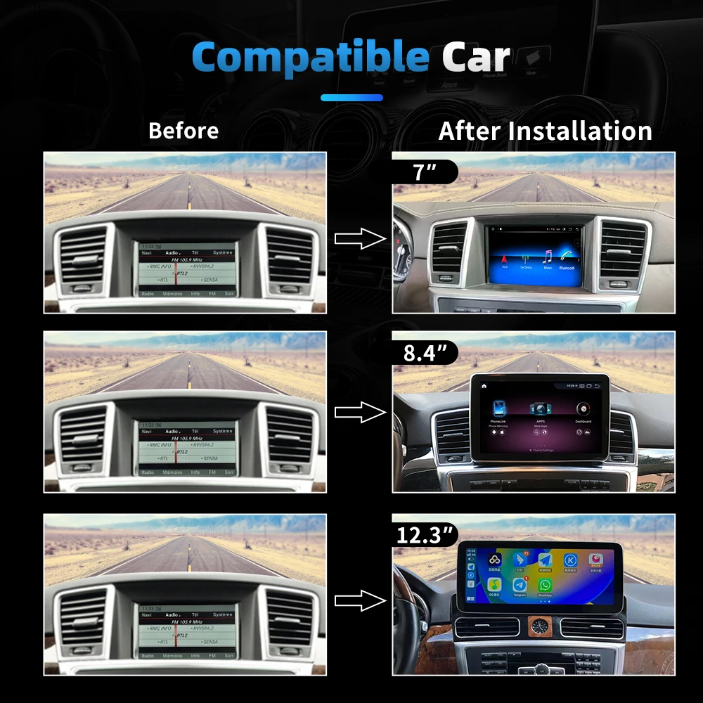 COIKA Android System Car Radio Player For Mercedes ML GL W166 X166 2013-2015 IPS Touch Auto GPS Navigation