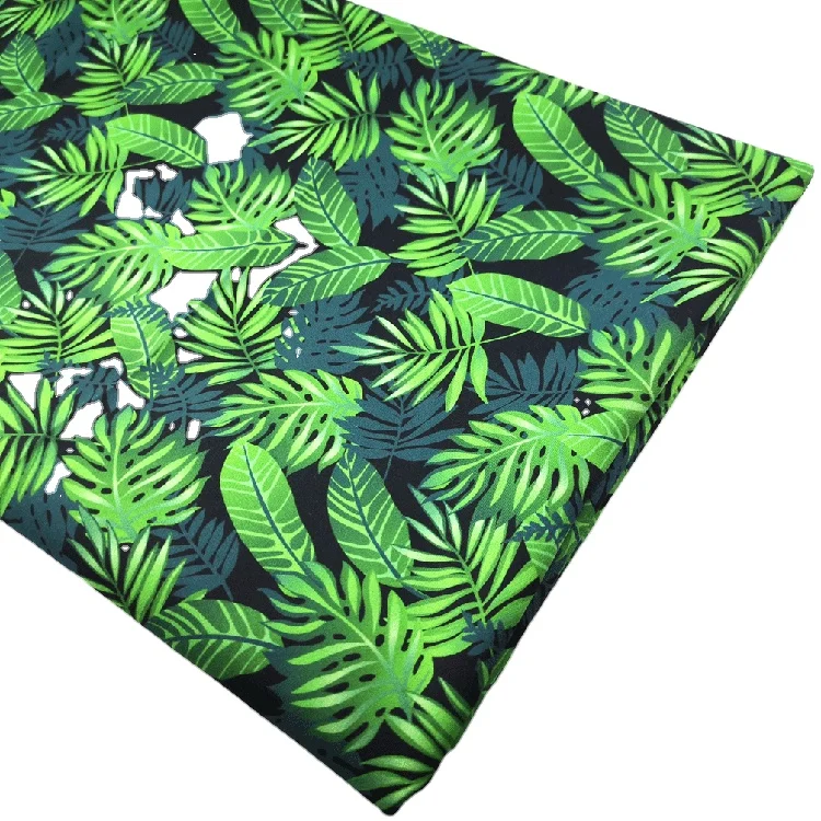 Single Jersey  Printed 100 Polyester Non Woven Swim Trunk Fabric