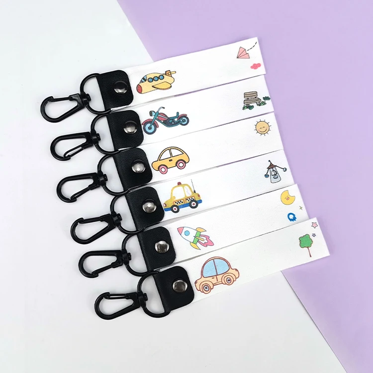 Оптовая продажа, индивидуальная детская идентификационная этикетка, мультяшный узор, черная пряжка с именем