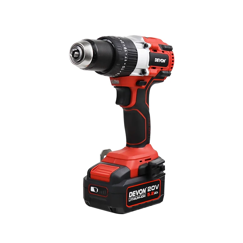 Lithium Battery 20v Electric Drill Brushless Rechargeable Pistol Industrial Grade Impact Drill Power Tool Red Blow Mould Case