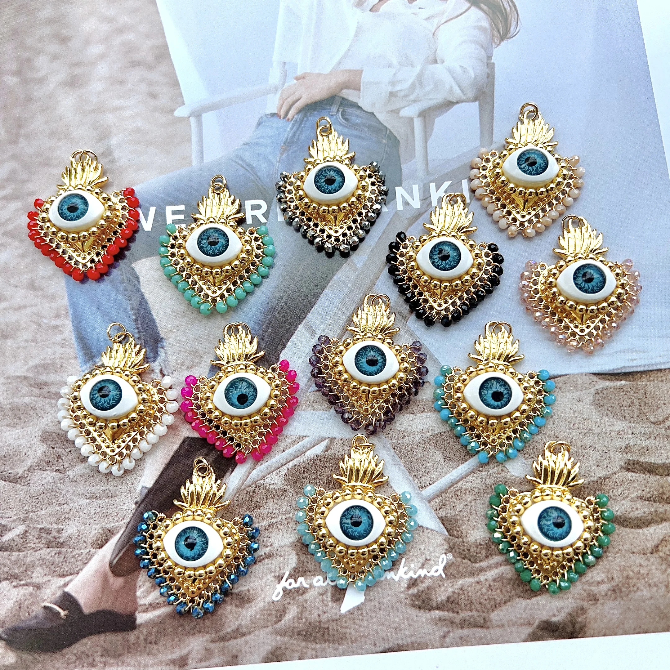 Ожерелье с жемчугом в форме сердца