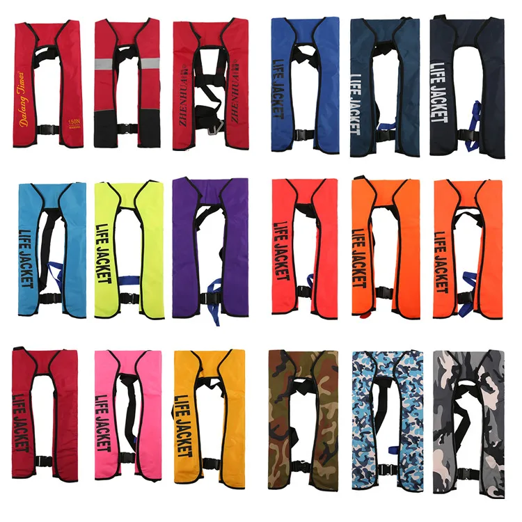 Factory cheap swimming surfing safety EC Adult airbag auto manual Inflatable swimsuit marine Life Jacket Water Rescue Life Vest