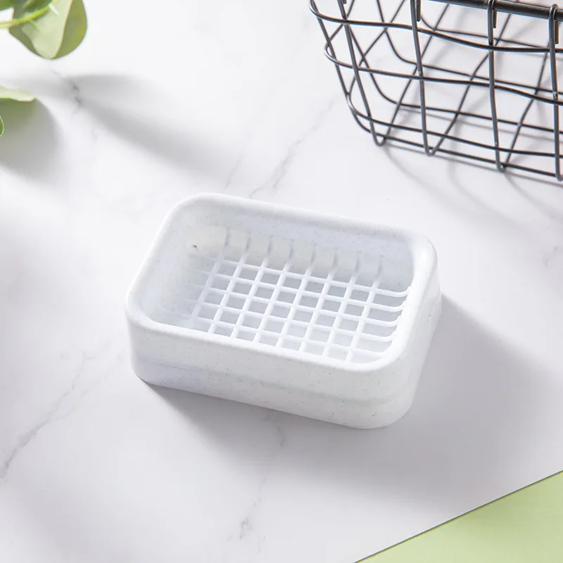 Double mesh soap box Hollow mesh drain High quality PP material soap box shelving for bathroom and toilet