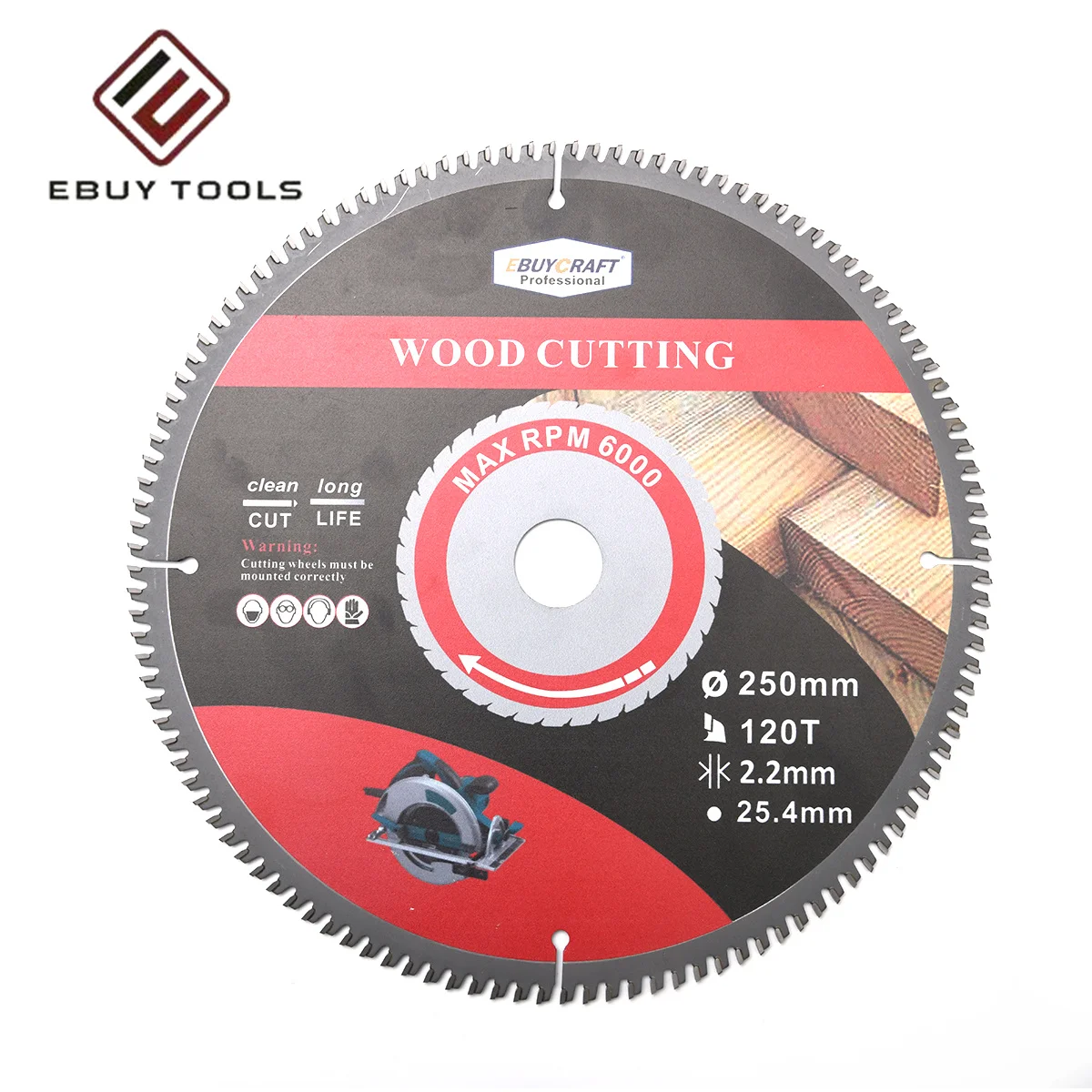 Great Quality 250mm  TCT  Saw Blade TCT Circular Cutting Disc For Wood Cutting