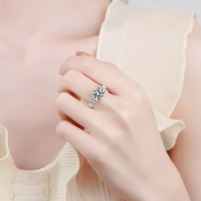 8 Adodo Hot Sale anti tarnish jewelry 3Carat Colorful Vintage Design S925 Sterling Silver moissanite ring 9ct for birthday gift