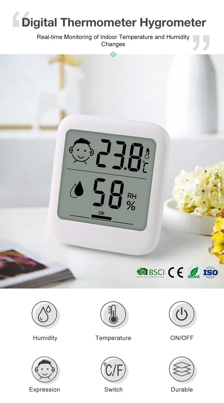 Mini Wireless Digital Barometer Meter Humidity Gauge Thermometer And Hygrometer Indoor Temperature