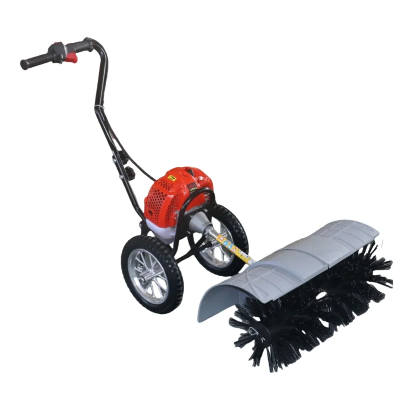 Gasoline Snow Plough Rolling Snow Sweeper Hand Push Snow Shovel On Wheels Loosening Plowing Soil Turning Function