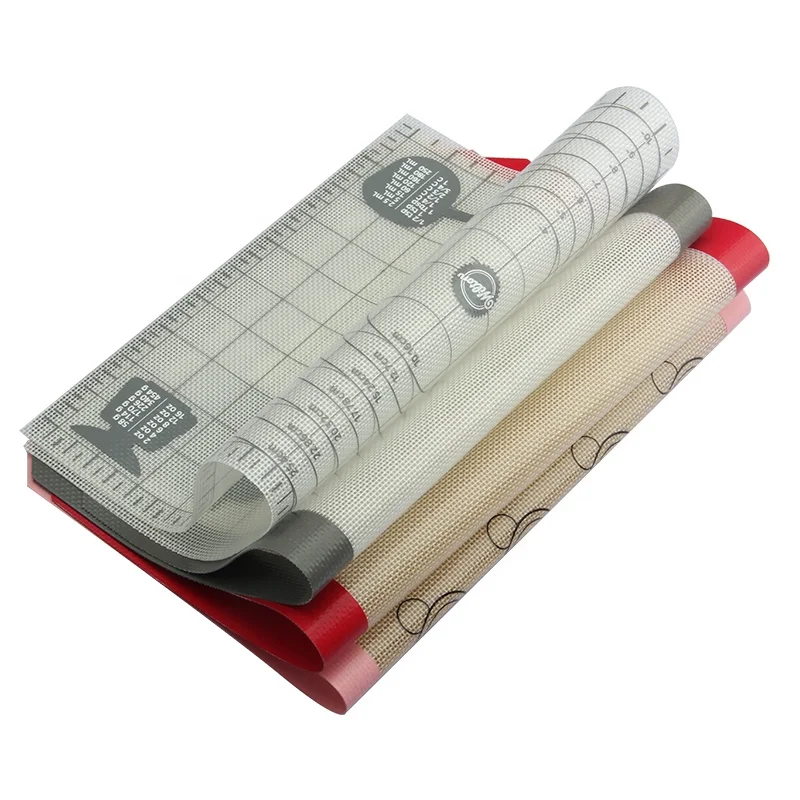 Reposteria Silicone Baking Pastry Mat Customized Non-stick Silicone Coated Glass Fiber Baking Mat