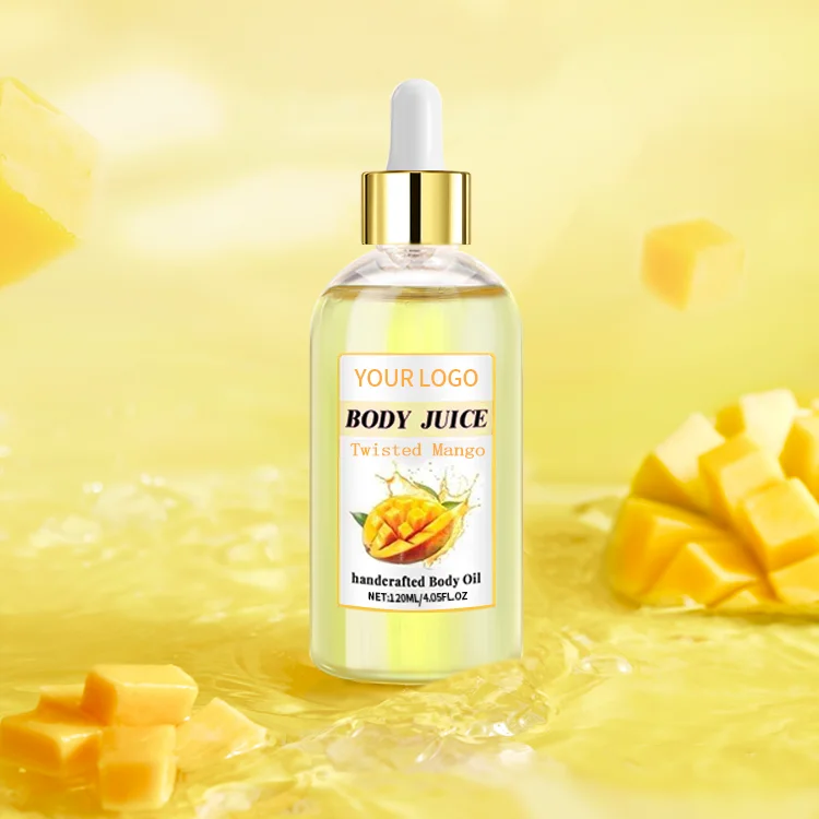 Private label elastic and hydrated skin without leaving a greasy feeling body relax oil massage body juice oil scents body oil