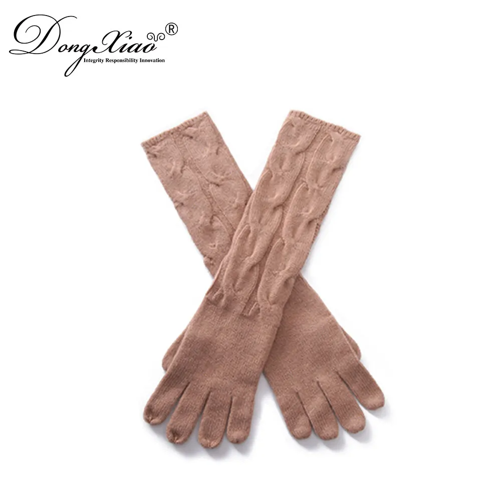 High Quality Ladies Arm Warmer Winter Cashmere Knitted Gloves Fancy for Outdoor Use