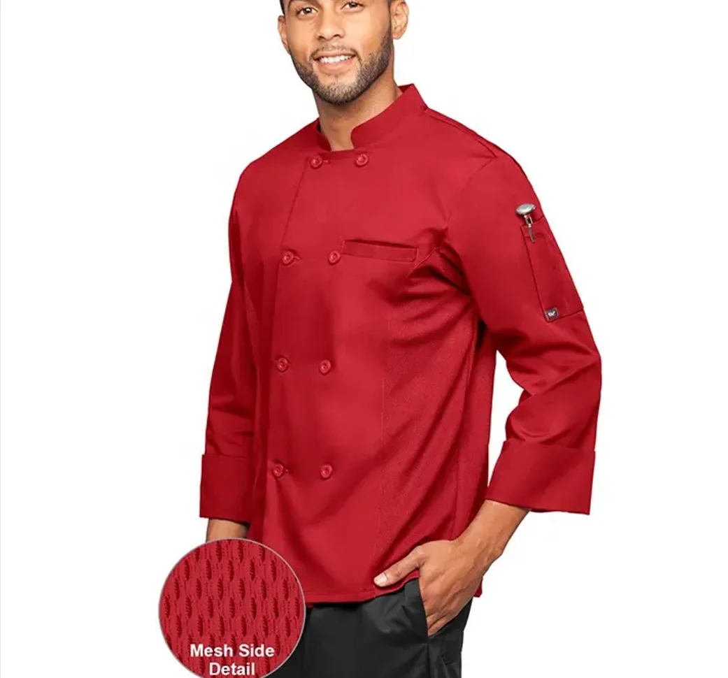 Short Sleeve Restaurant Chef Kitchen Work Uniforms Double Breasted Sushi Bakery Cafe Waiter Catering Service Jackets or Aprons