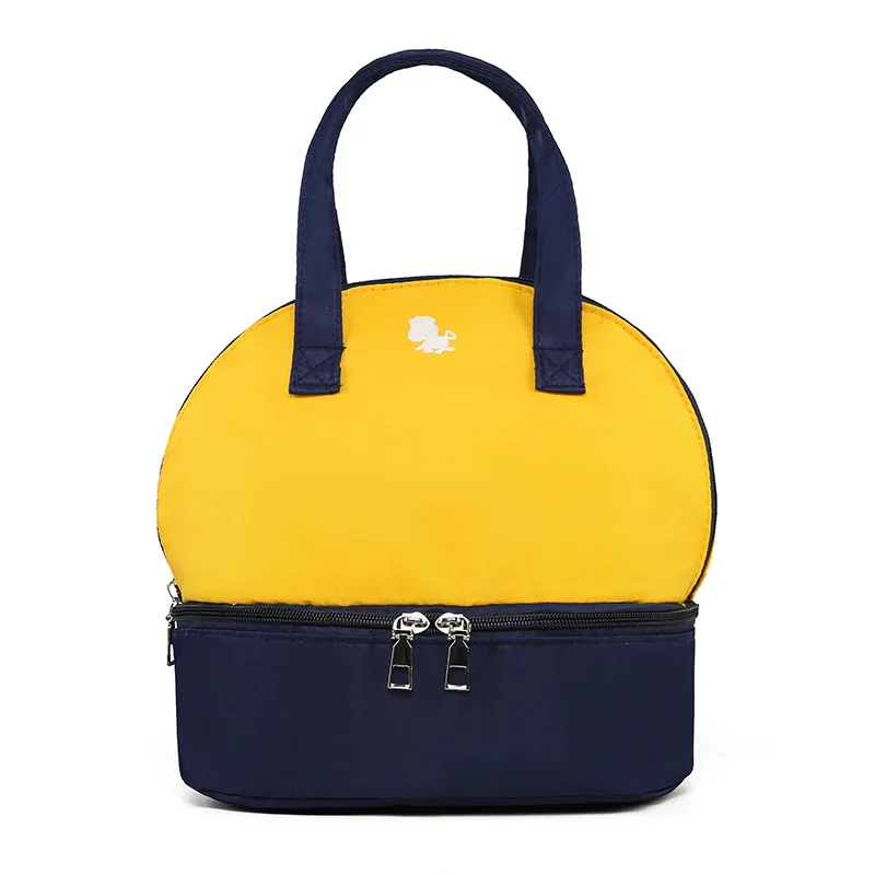 Storage fresh-keeping milk ice pack Mommy Handbag Double-Deck  Bottle Waterproof Insulated Thermal Cooler Storage Diaper Bag