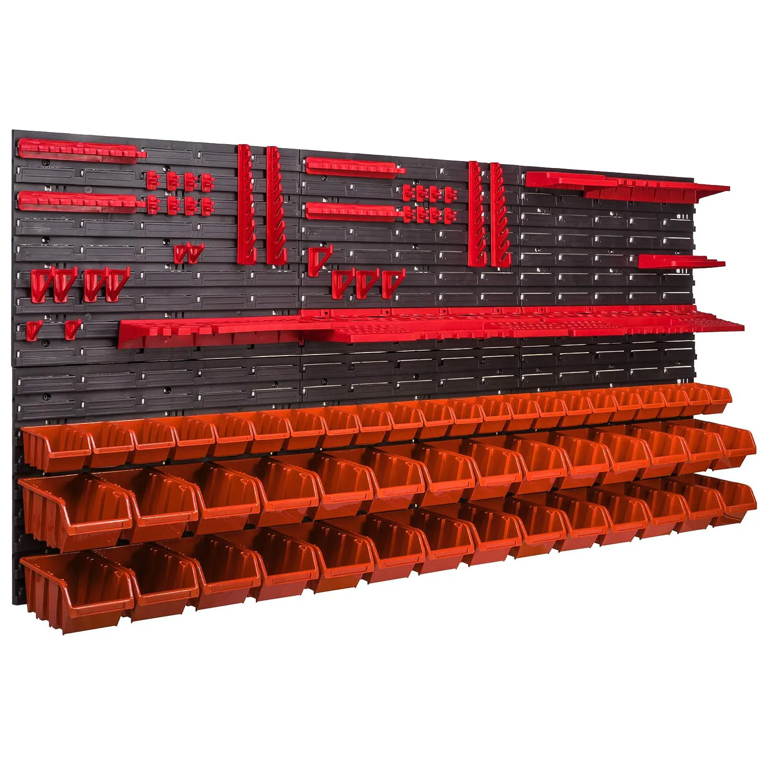 Wholesale Wall Mounted Hanging Tool Storage Bin Panel Rack System 92 pcs Wall Tool Storage Bins