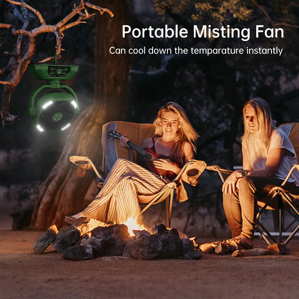 Personal Humidifier Air Conditioner Fan Air Cooler table outdoor rechargeable portable fan with remote with 6L water tank