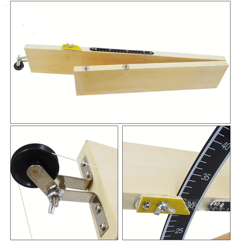 Inclined Friction Meter Wooden Block Mechanics Demonstrator With Angle Ruler Physical Science Teaching Instruments