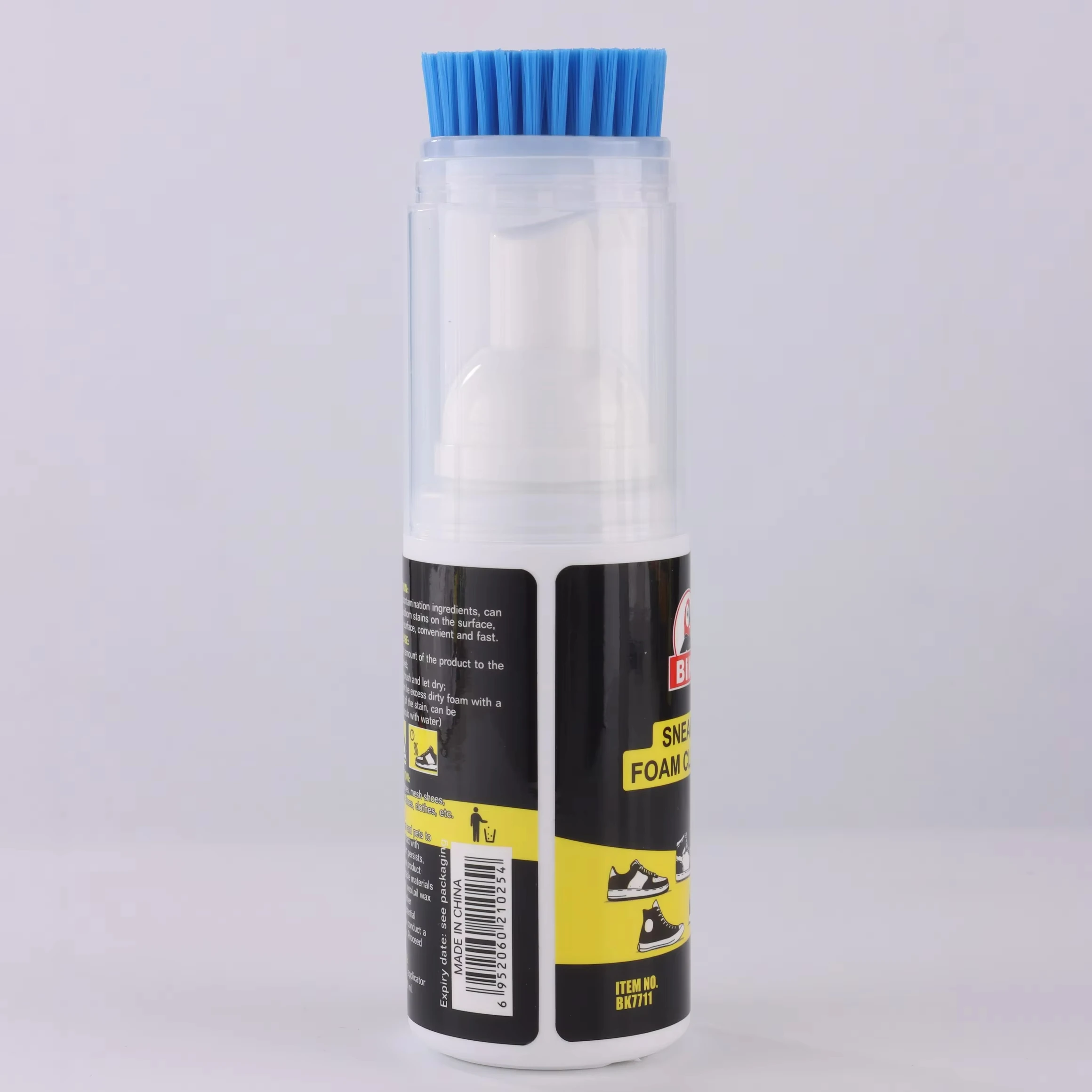 OEM Package High Efficiency Natural Environmentally Friendly 100ml With Bristle Brush Applicator Foam Sneaker Cleaner