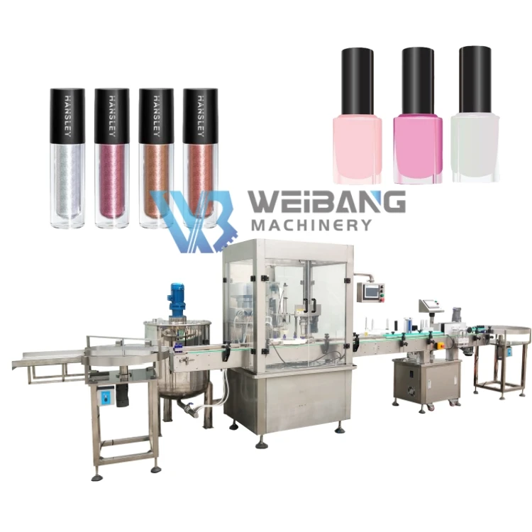 WB-YX2 Hot Sale Nail Polish Essential Oil Eye Shadow Filling and Capping Machine Production Line