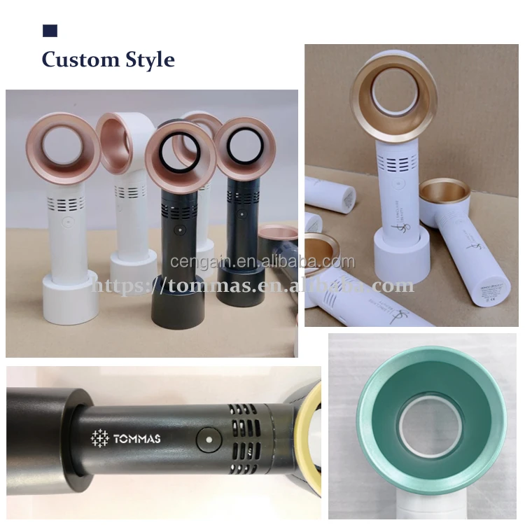 2020 Newly creative bladeless mini fan portable USB rechargeable handheld fan for desktop or hand