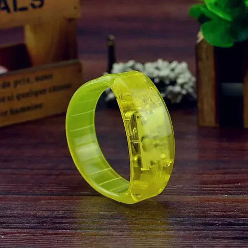 Concerts Hot Selling Flashing Colorful Multi Color Sound Activated LED Wristband 3 Flashing Modes