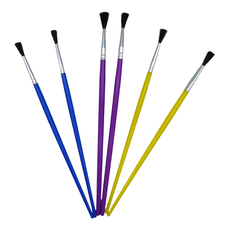 Big set 21pcs mixed paint brushes artist foam brush with colorful plastic wood body for watercolor oil acrylic painting