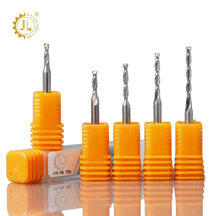 1/4 Upcut 2 Flute Carbide End Mills MDF Router Bits Spiral 2 Flutes Endmill 6.35mm Shank CNC End Mill Bit