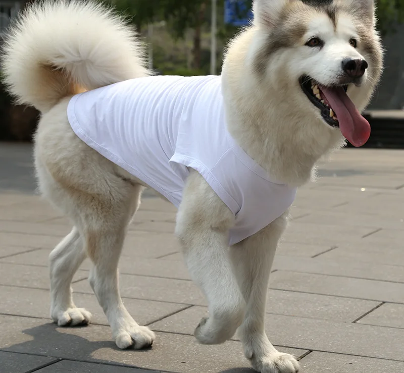 LM0132K Pet clothes Large dog pure cotton vest Dog and cat two legged clothes Pet supplies