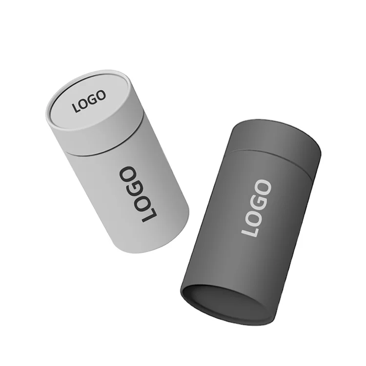 Eco-friendly Modern Cosmetics Packaging Carton Tube Cylindrical Food Grade Salt Container Paper