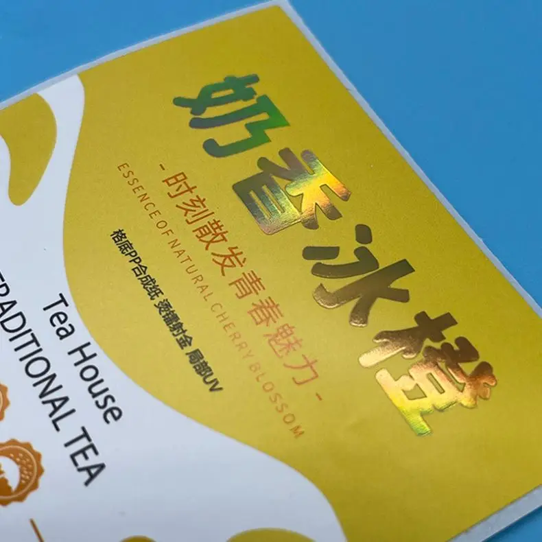 Printing label logo laminated vinyl silver stickers custom embossed silver reflective sticker silver stamp sticker
