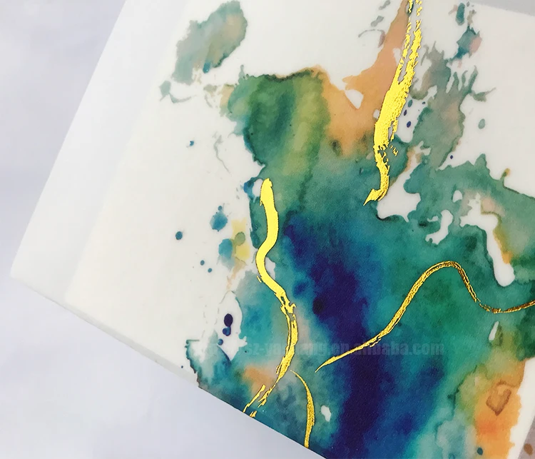 Gold foil marriage card custom colors printed casual blind letterpress insert with folder vellum wedding invitations