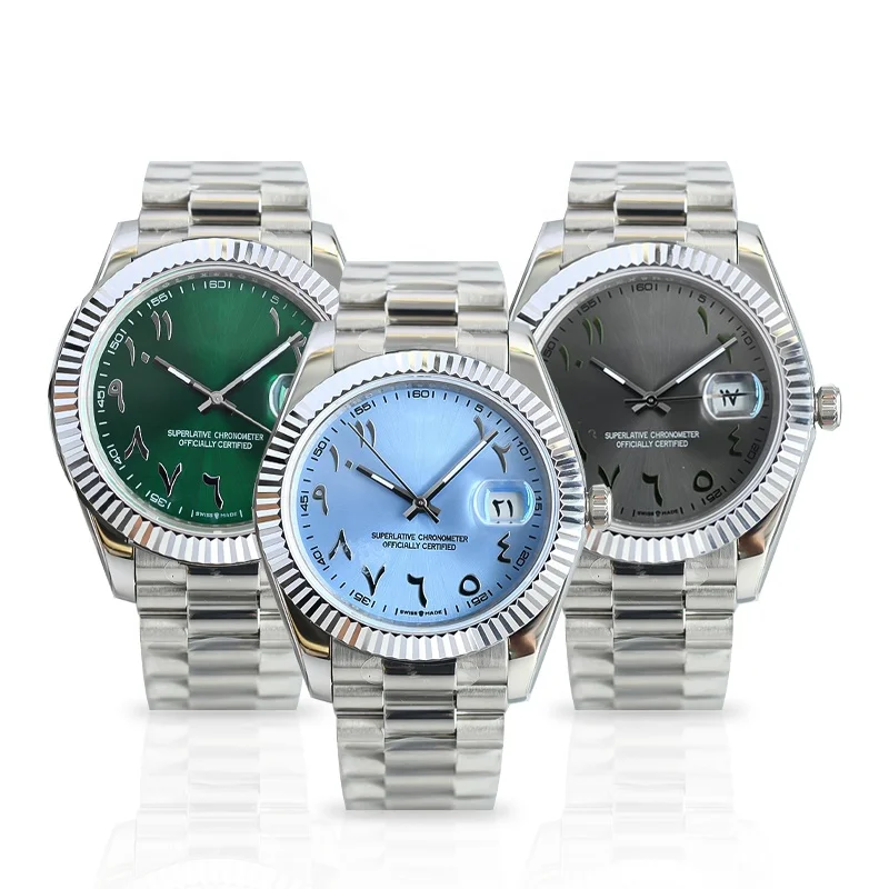 Middle eastern Islamic large numbers Arabic Numeral Dial mens wrist Watches with arabic numbers