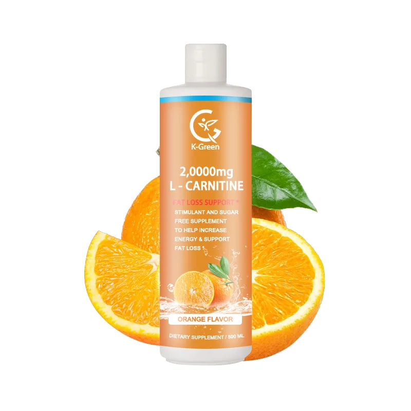 IN stock L-Carnitine 20000 Liquid, Amino Acids Metabolism and Lean Muscle Strength Support, orange flavor 500ml