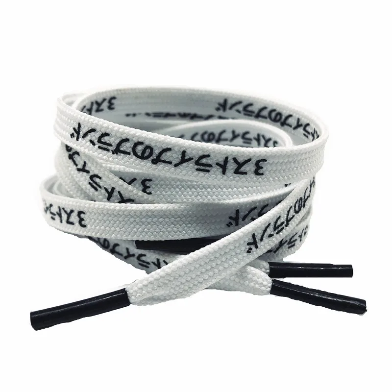 Yrunfeety New Printed Shoe Laces Japanese Katakana Shoelaces Fashion 7MM Printing Shoe Laces for NMD Sneakers 15 Colors