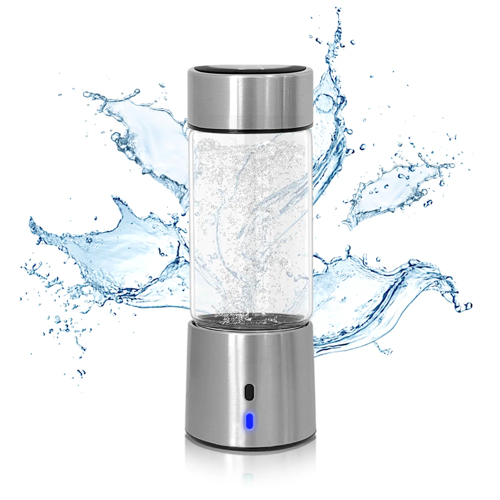350ml glass spe technology hydrogen water bottle malaysia rich portable hydrogen water generator with platinum coating