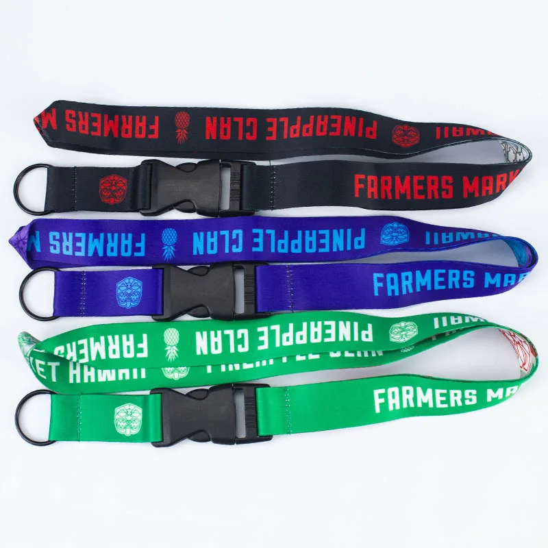 Eco Friendly Personalised Rounded Screen Print Custom Woven String Strap Polyester Lanyard Logo Airbus for Mobile Phone Material