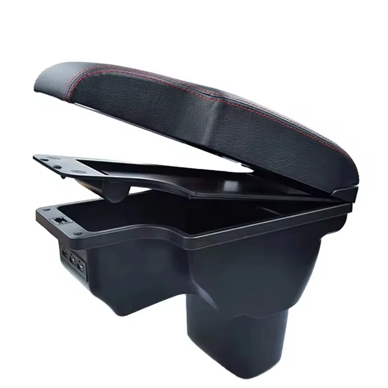 Armrest Usb Charging Heighten Double Layer Storage Box Central Store Content Arm Rest Car Accessories Abs For Nissan Juke