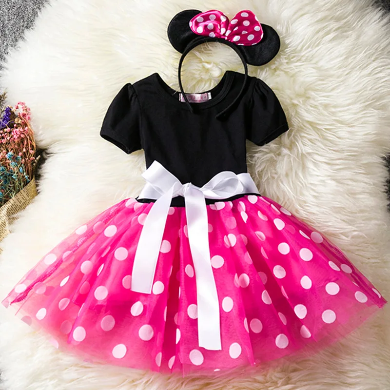 Amazon hot sale girls dress children holiday dress skirt 1-5T girl Mickey princess dress 2-piece set