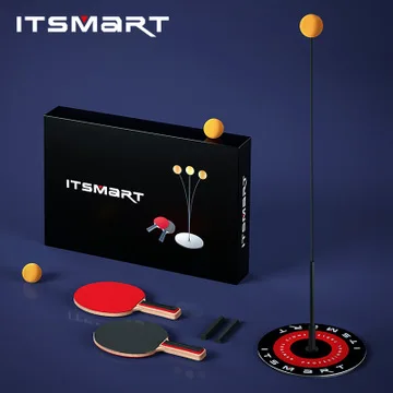 
Table Tennis Trainer with Elastic Soft Fixed Shaft Rapid Back bound Machine for Ping-Pong Ball Training Including 3 Balls 