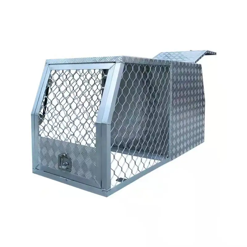 1400mm Flat Plate Aluminium Canopy Dog Box Section Side Tool Box for pick truck