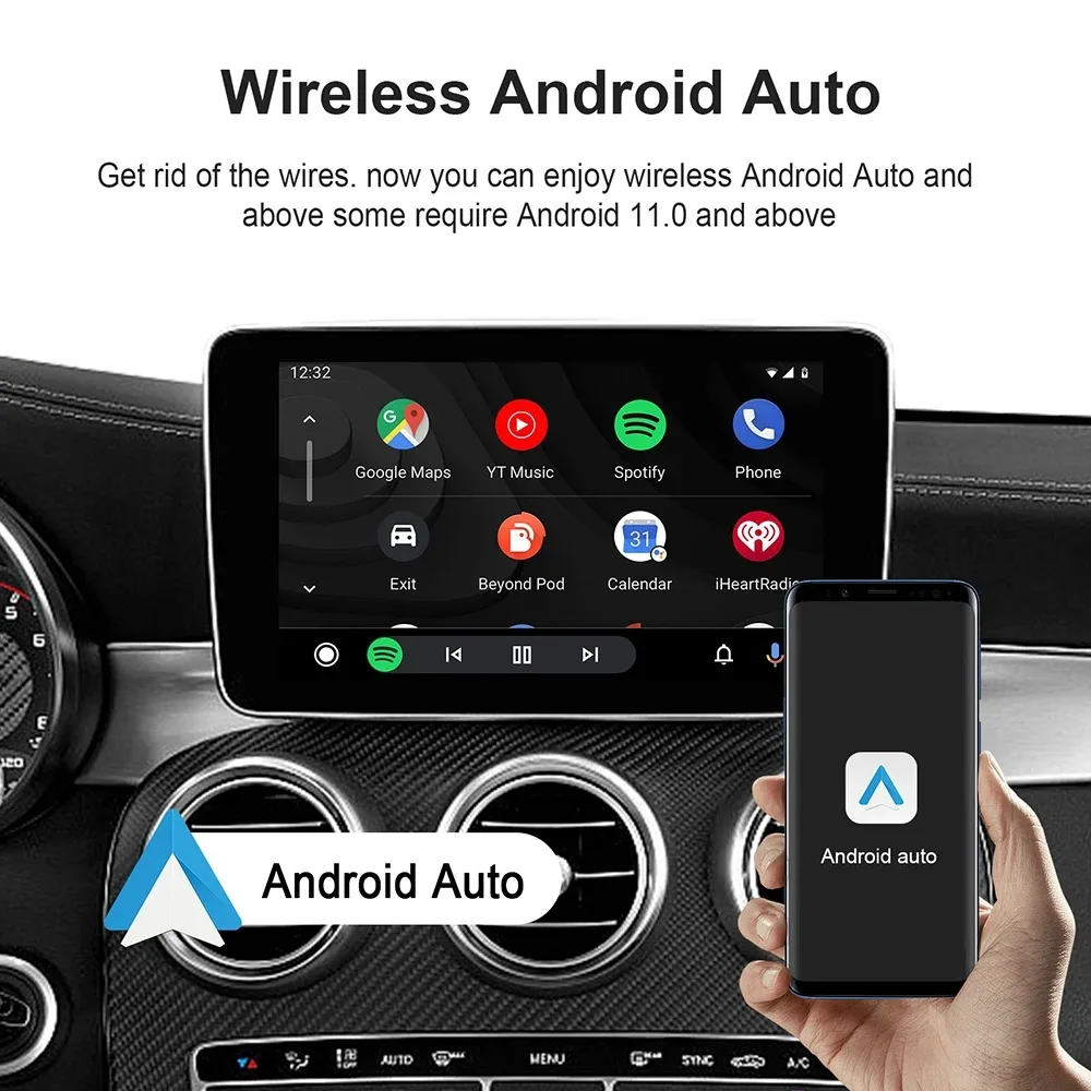 CarPlay Ai TV Box  Android 13 Ai Box Carplay Android Auto Adapter WiFi For Youtube Nexflit Cars Smart Ai Box Bulit in Play Stroe