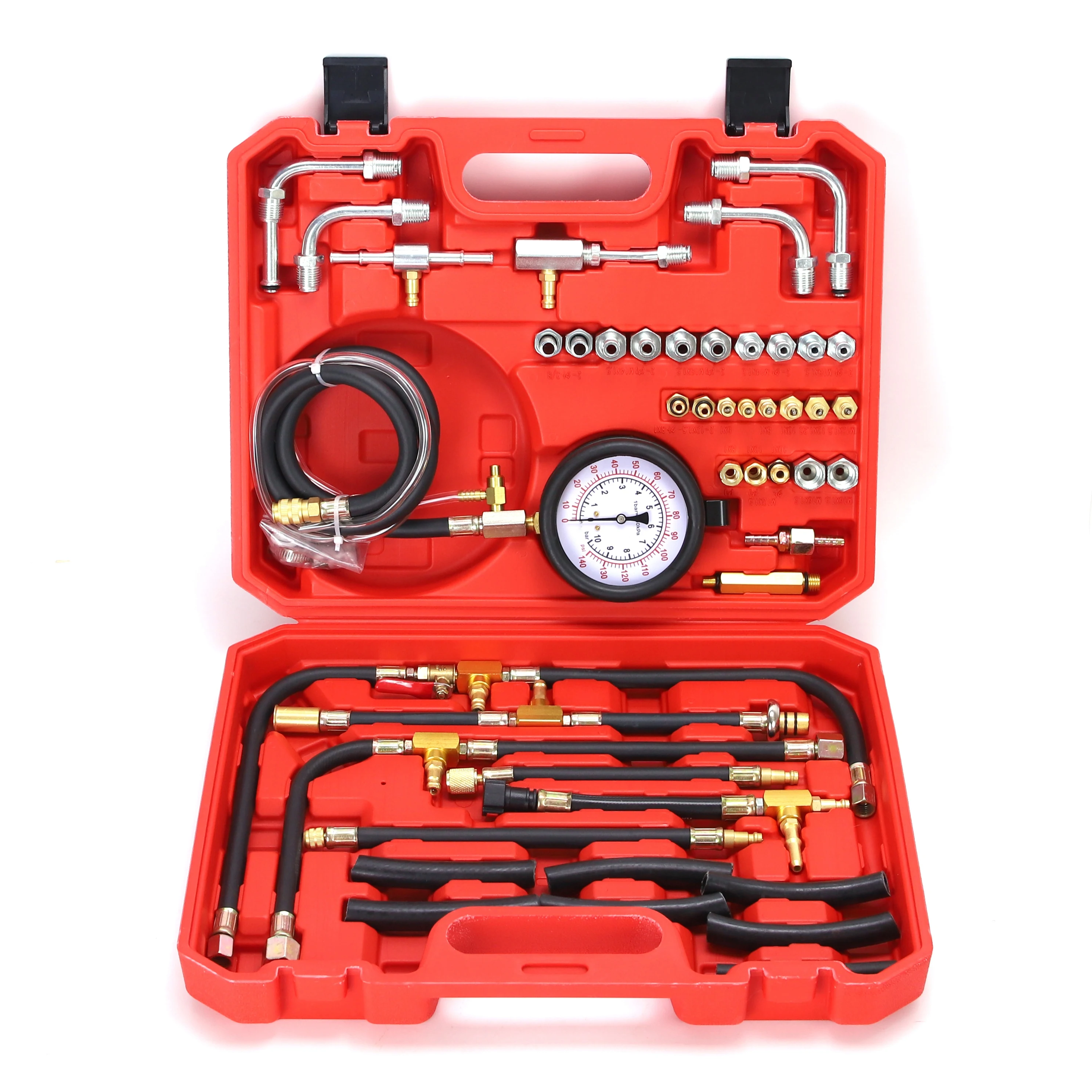 Universal Automotive TU-443 Fuel Pressure Gauge Engine Testing Kit Fuel Injection Pump Tester