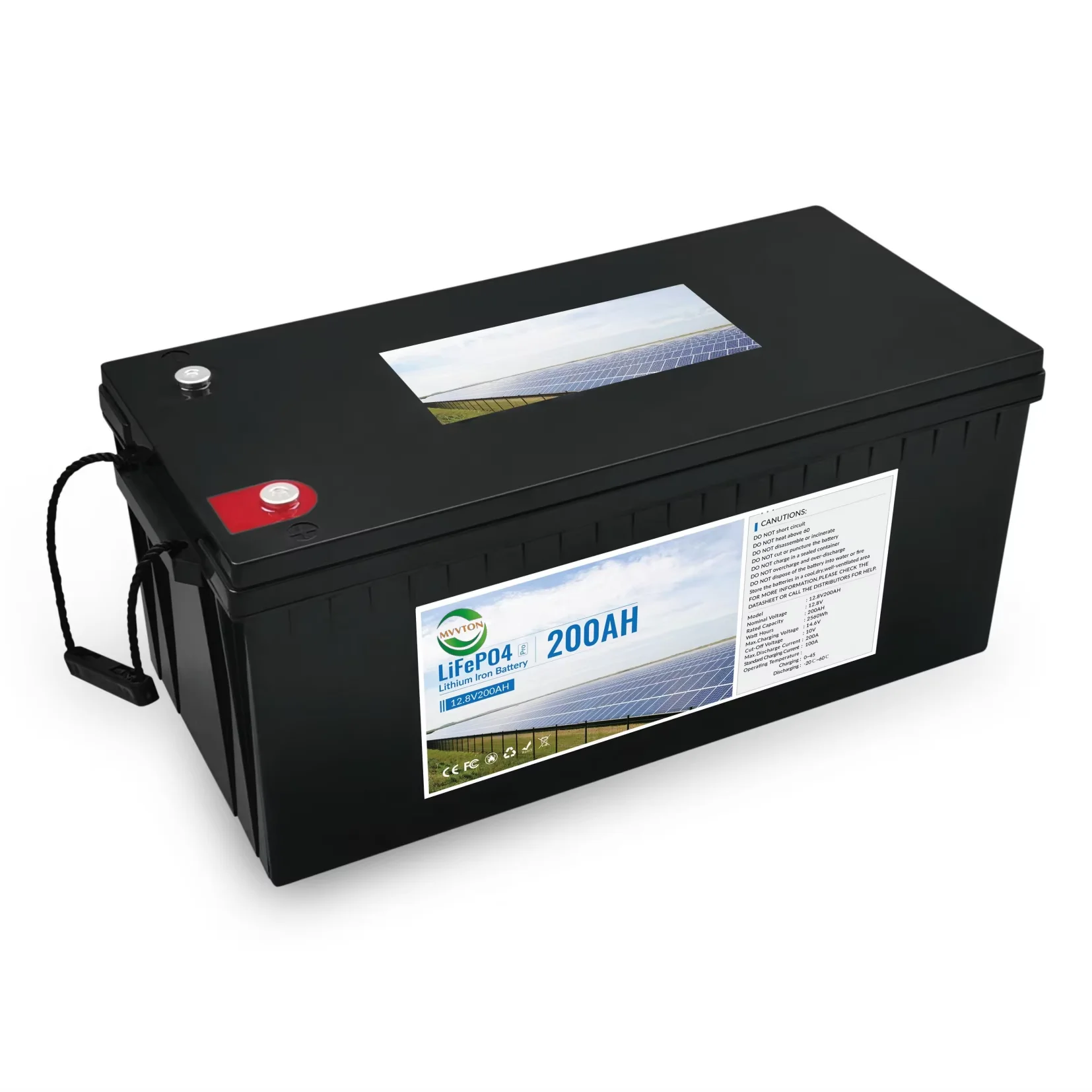24V 12V 100Ah 200Ah 300Ah 400Ah Solar Lithium Battery deep cycle Lithium Iron LifePo4 Battery