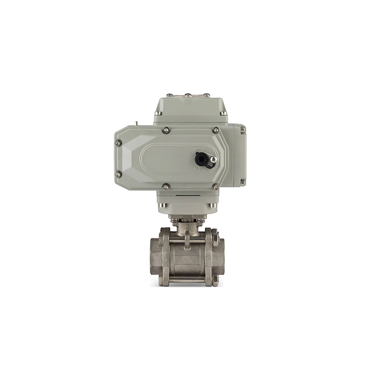 12V 24V DC 220V DN80/DN100 3 PCS Stainless Steel On Off Type 2 way Rotary Electric Actuator operated Motorized Ball Valve