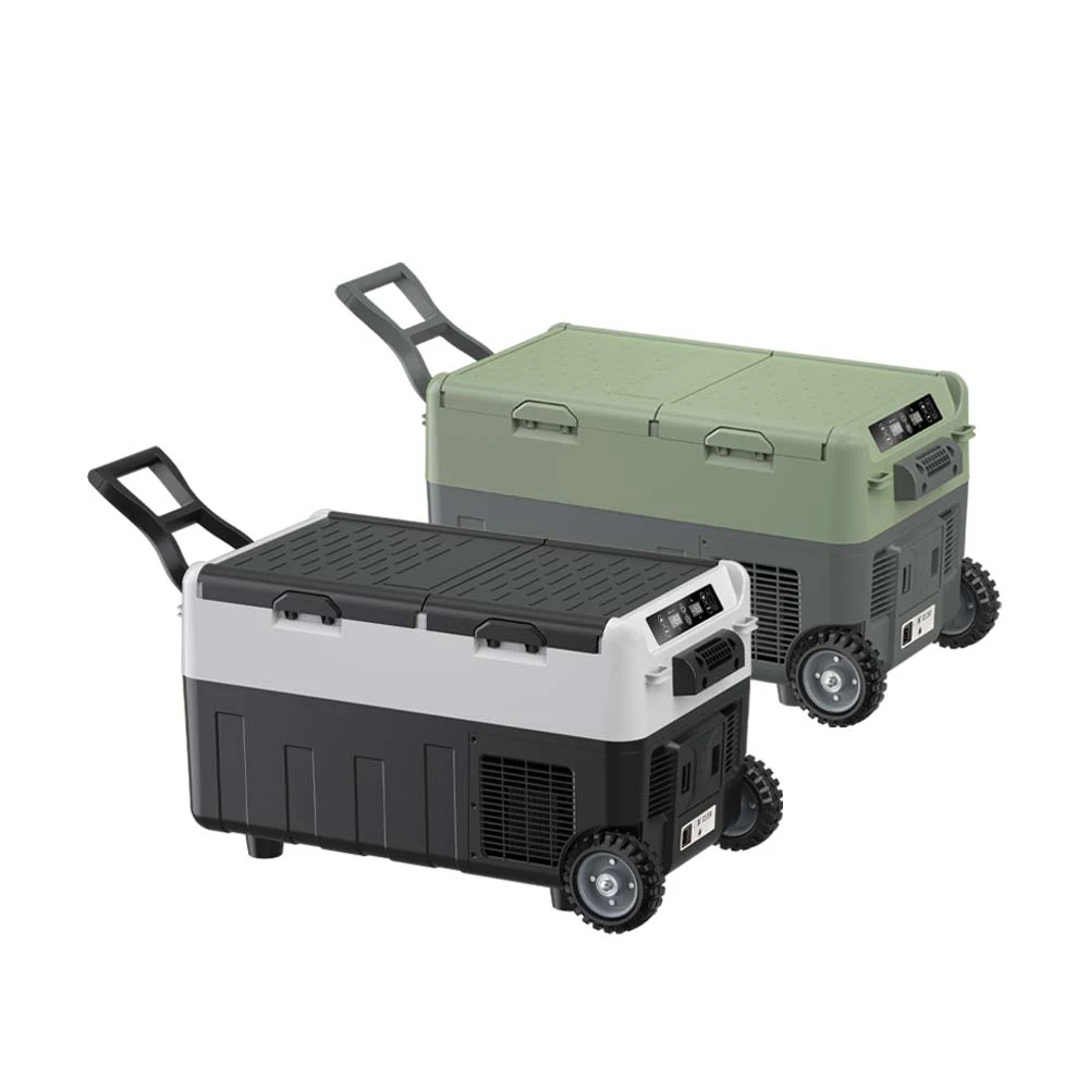 30L Mini Cooler Box Frid Portable Solar-Powered Freezer for Camping Dual-Zone Compressor 12v/24v Made of Plastic